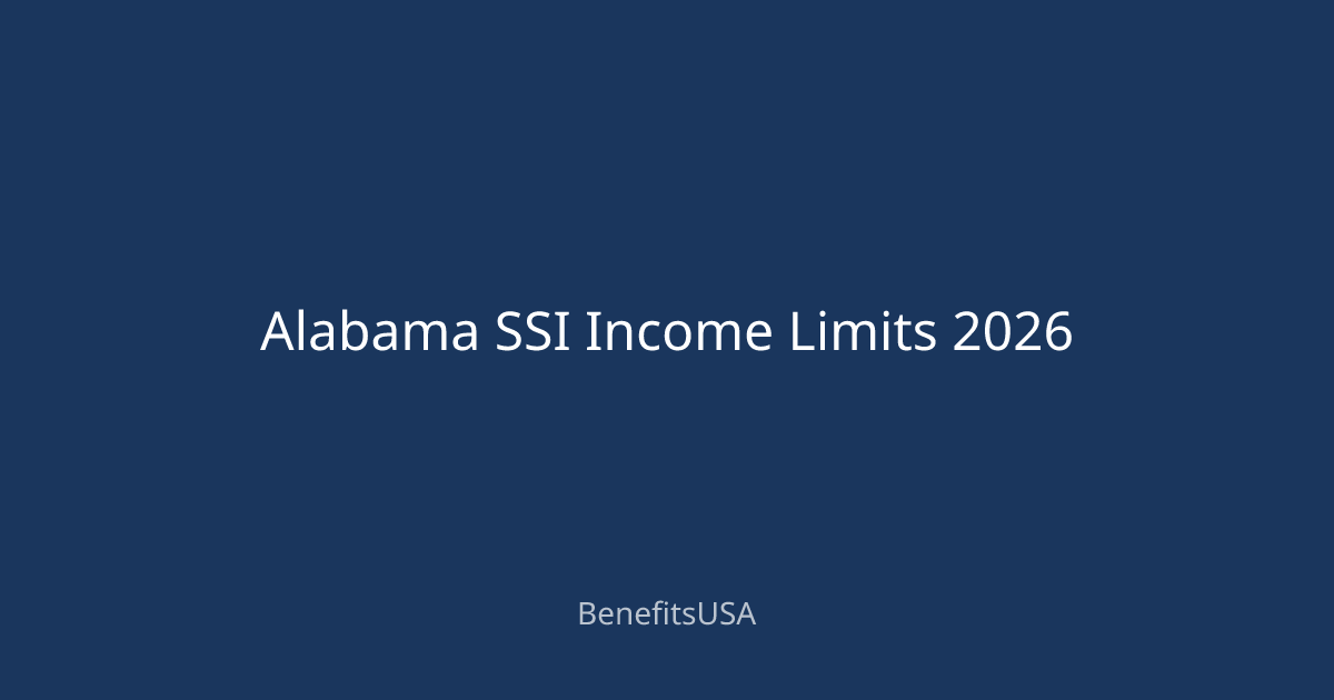 Alabama SSI Income Limits 2026 | BenefitsUSA Blog