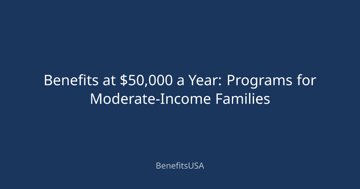 Benefits at $50,000 a Year: Programs for Moderate-Income Families ...