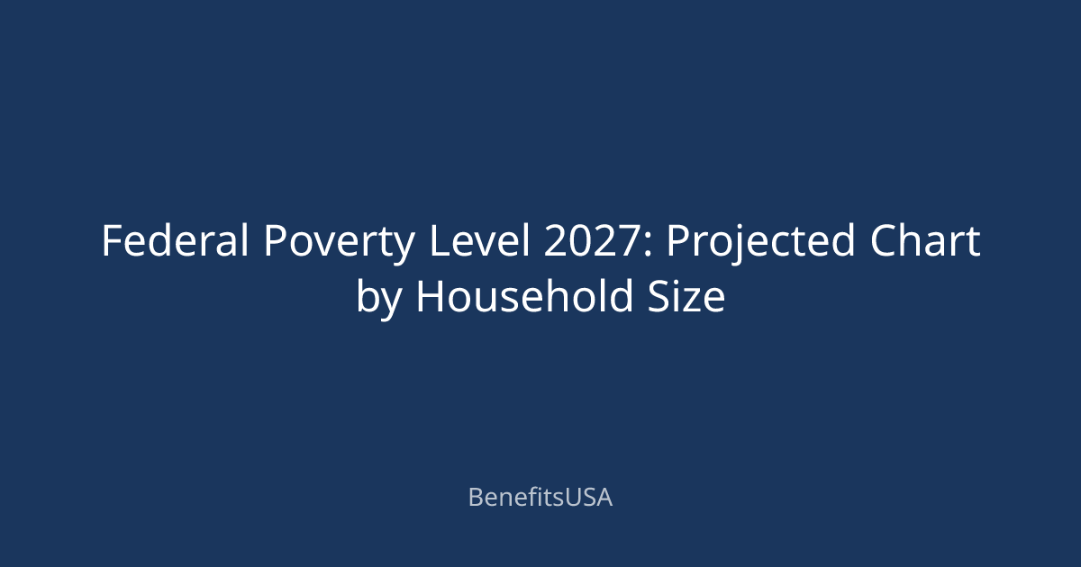Federal Poverty Level 2027: Projected Chart by Household Size ...