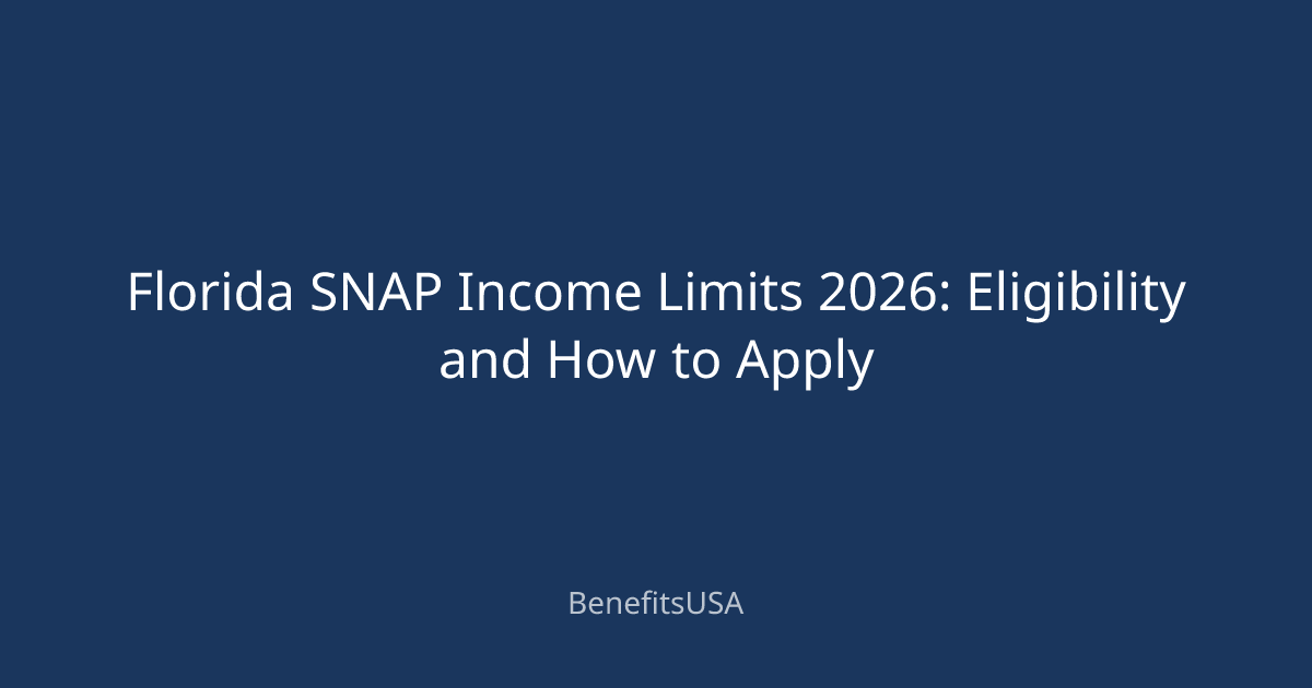 Florida SNAP Income Limits 2026: Eligibility and How to Apply ...