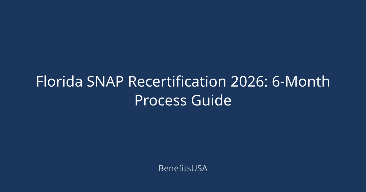 Florida SNAP Recertification 2026: 6-Month Process Guide | BenefitsUSA Blog