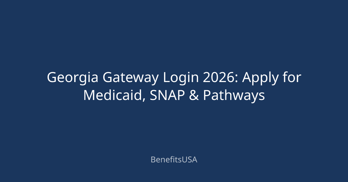 Georgia Gateway Login 2026: Apply for Medicaid, SNAP & Pathways ...