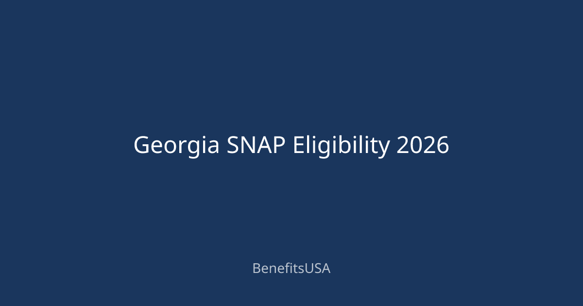 Georgia SNAP Eligibility 2026 | BenefitsUSA Blog