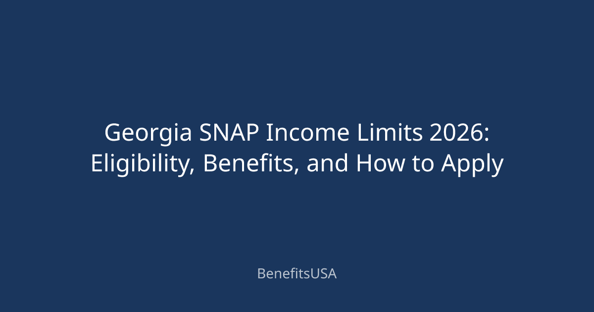 Georgia SNAP Income Limits 2026: Eligibility, Benefits, and How to ...