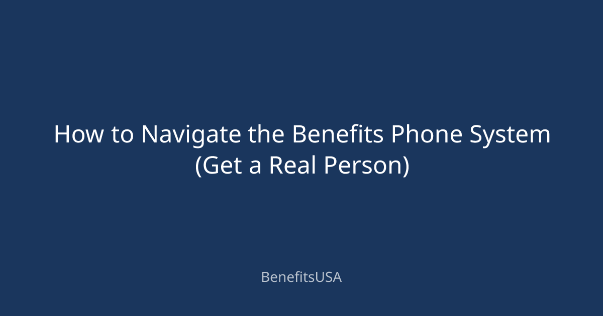 How to Navigate the Benefits Phone System (Get a Real Person ...