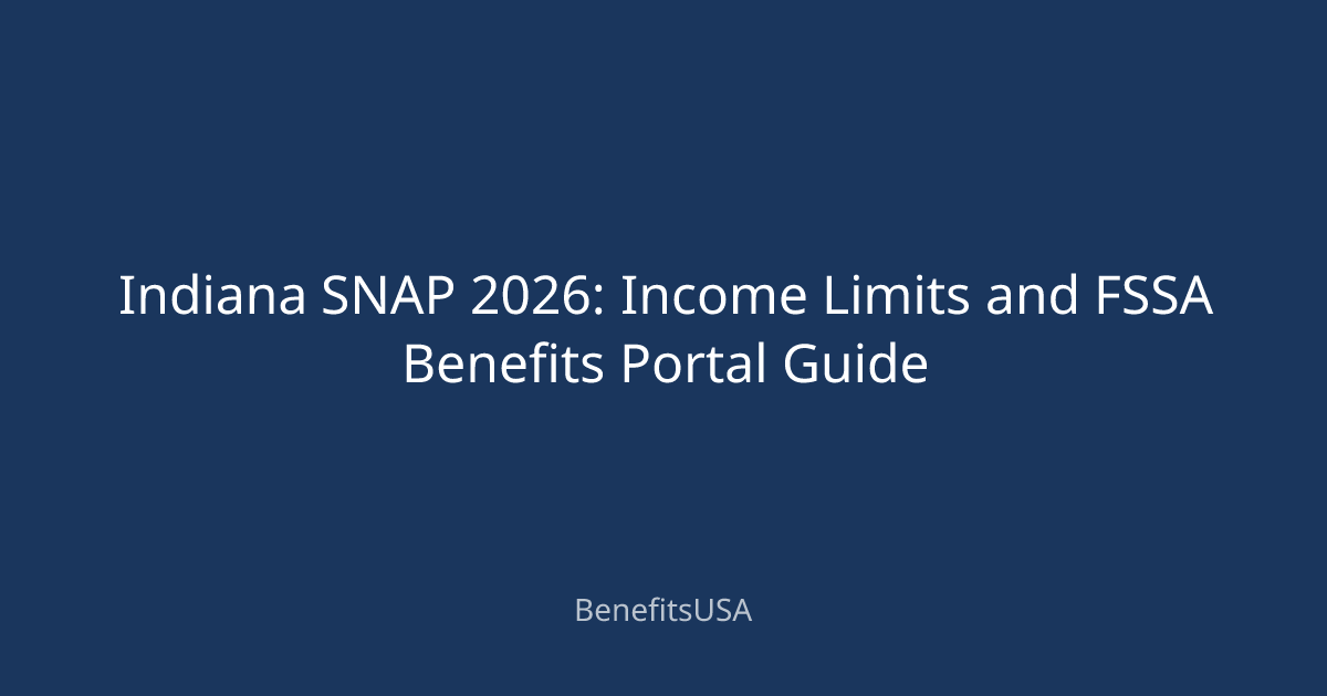 Indiana SNAP 2026: Income Limits and FSSA Benefits Portal Guide ...