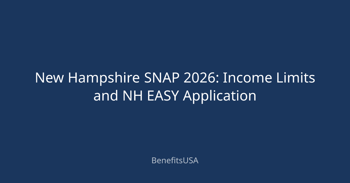 New Hampshire SNAP 2026: Income Limits and NH EASY Application ...