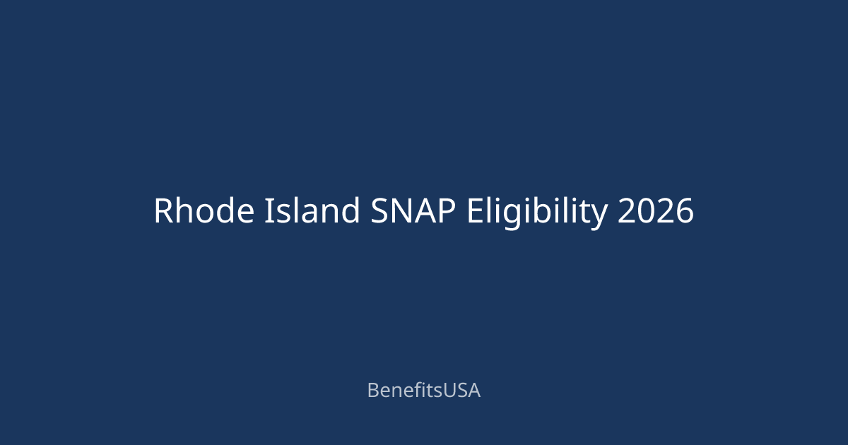 Rhode Island SNAP Eligibility 2026 | BenefitsUSA Blog