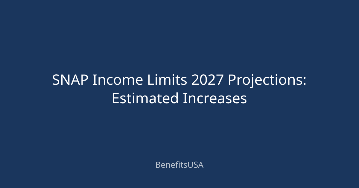 SNAP Income Limits 2027 Projections: Estimated Increases | BenefitsUSA Blog