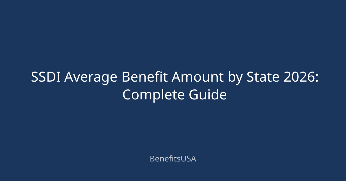 SSDI Average Benefit Amount by State 2026: Complete Guide | BenefitsUSA ...