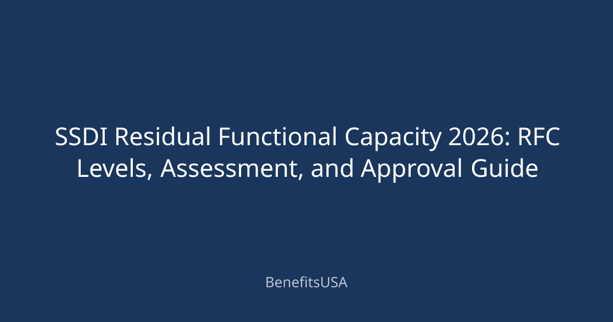 SSDI Residual Functional Capacity 2026: RFC Levels, Assessment, and ...