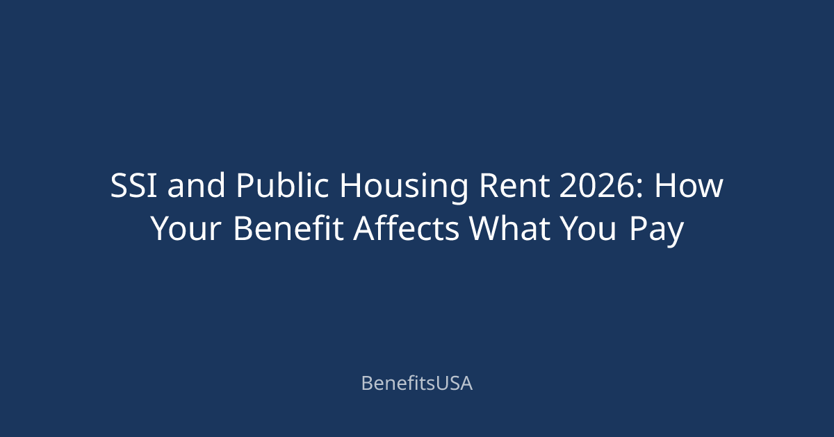 SSI and Public Housing Rent 2026: How Your Benefit Affects What You Pay ...