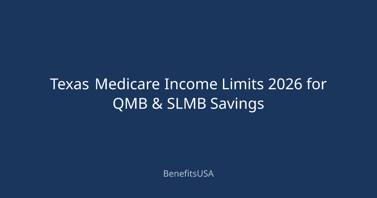 Texas Medicare Income Limits 2026 for QMB & SLMB Savings | BenefitsUSA Blog