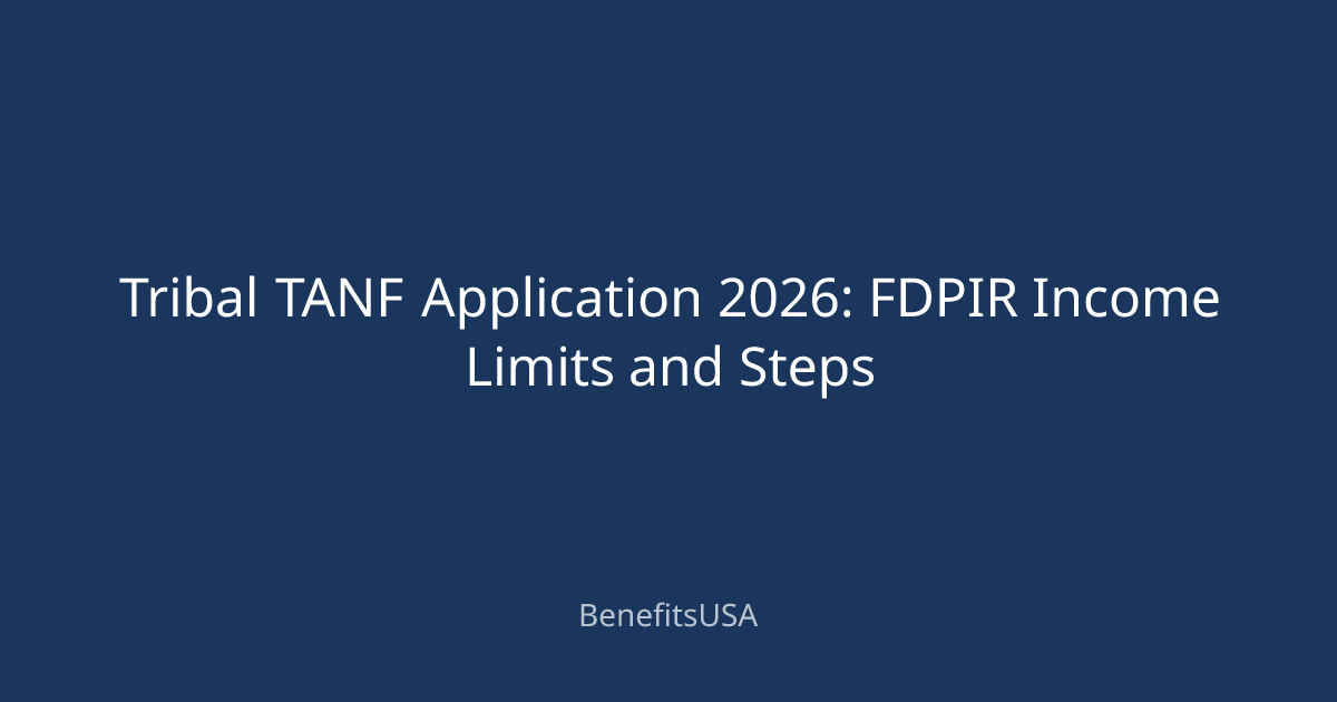 Tribal TANF Application 2026: FDPIR Income Limits and Steps ...