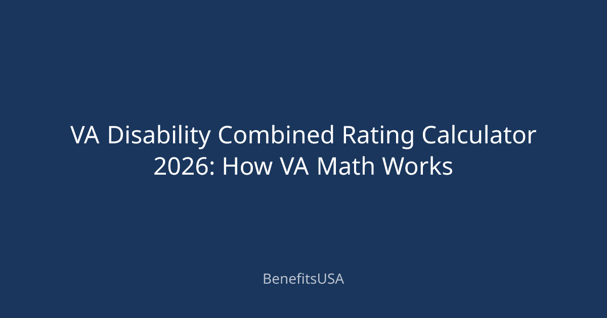 VA Disability Combined Rating Calculator 2026: How VA Math Works ...