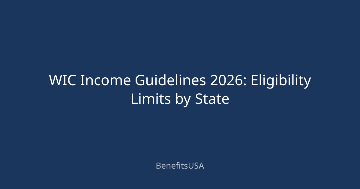 WIC Income Guidelines 2026: Eligibility Limits by State | BenefitsUSA Blog