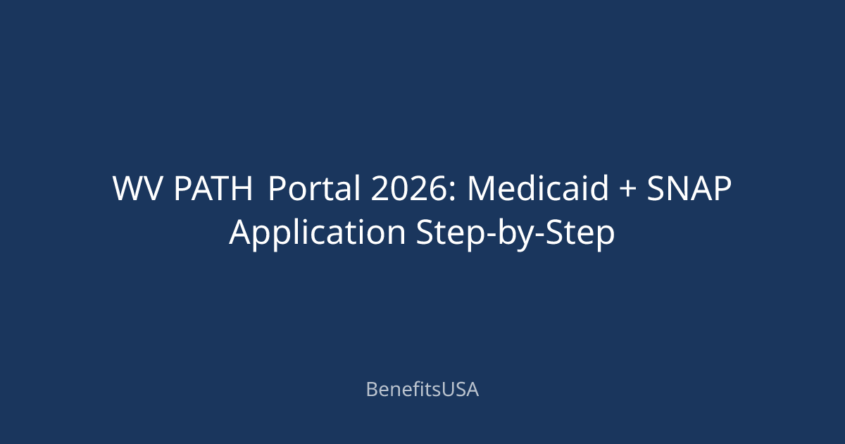 WV PATH Portal 2026: Medicaid + SNAP Application Step-by-Step ...