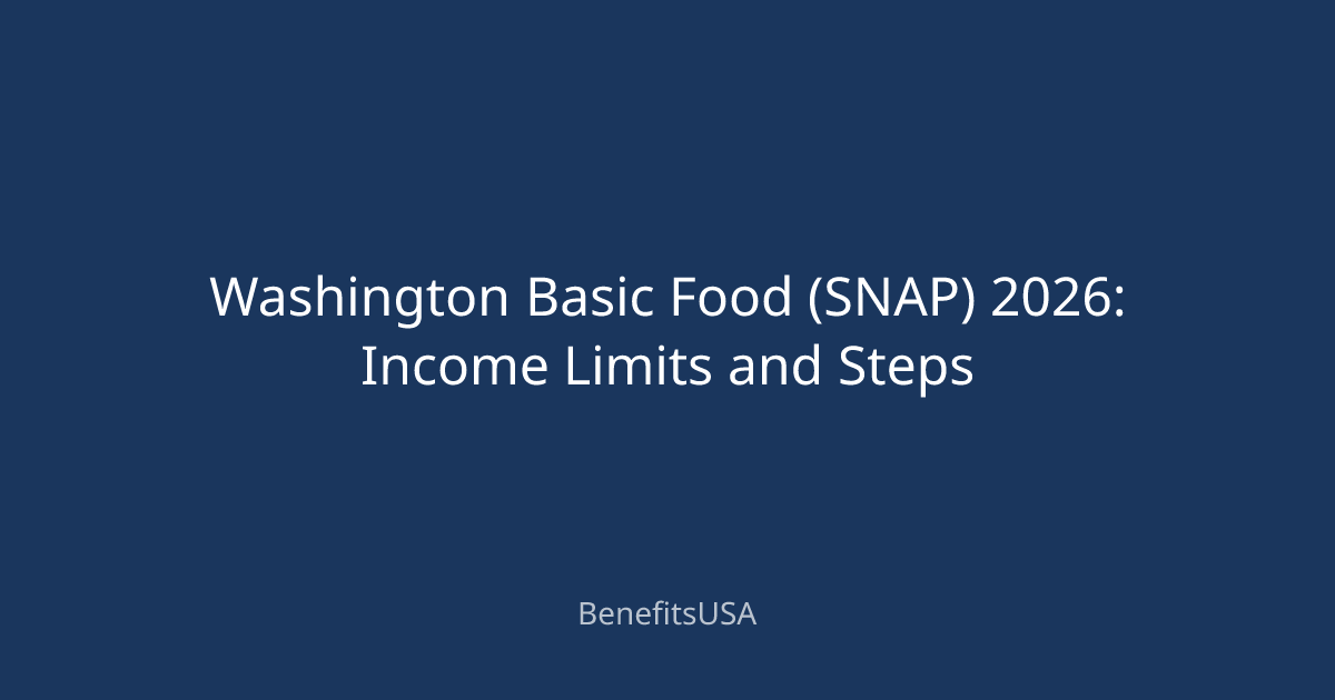 Washington Basic Food (SNAP) 2026: Income Limits and Steps ...