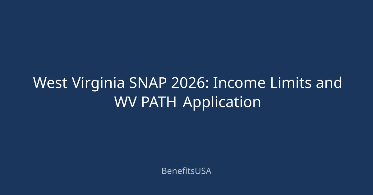 West Virginia SNAP 2026: Income Limits and WV PATH Application ...
